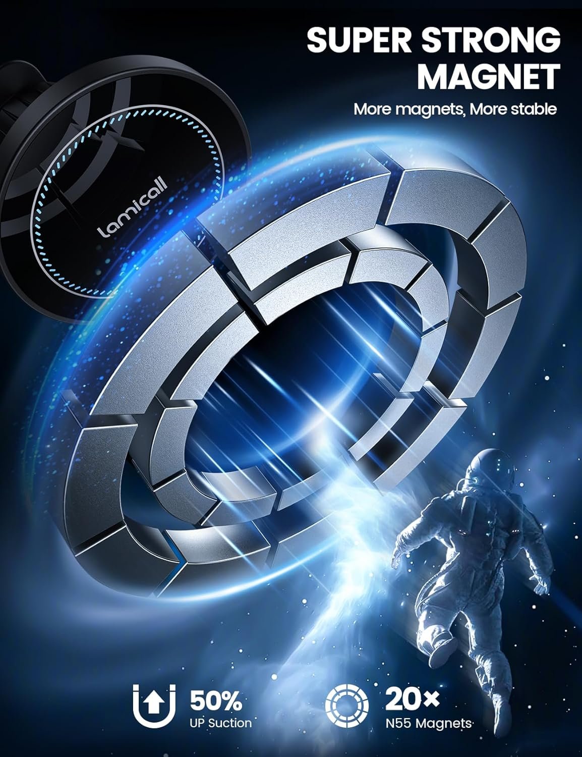 Lamicall MagSafe Car Mount Charger - Image 3