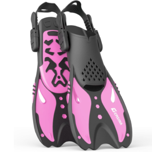 Adjustable Buckles Open Heel Swim Flippers