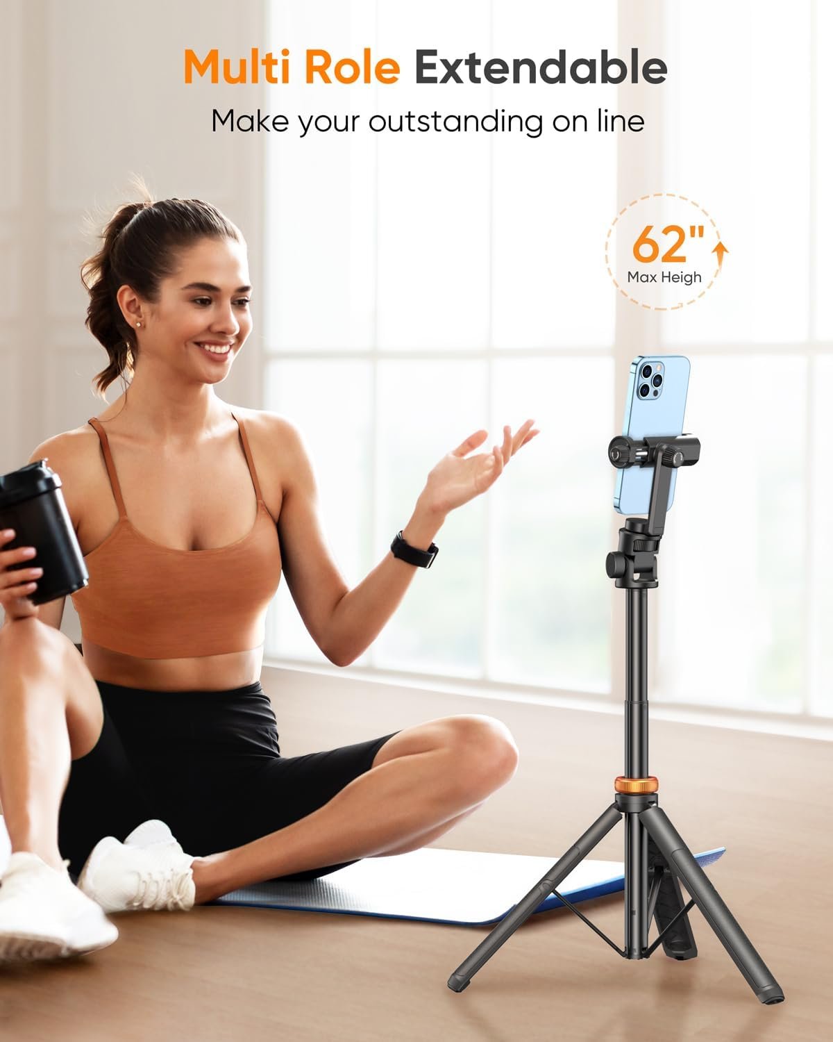 Phone Tripod Stand with Remote - Image 3