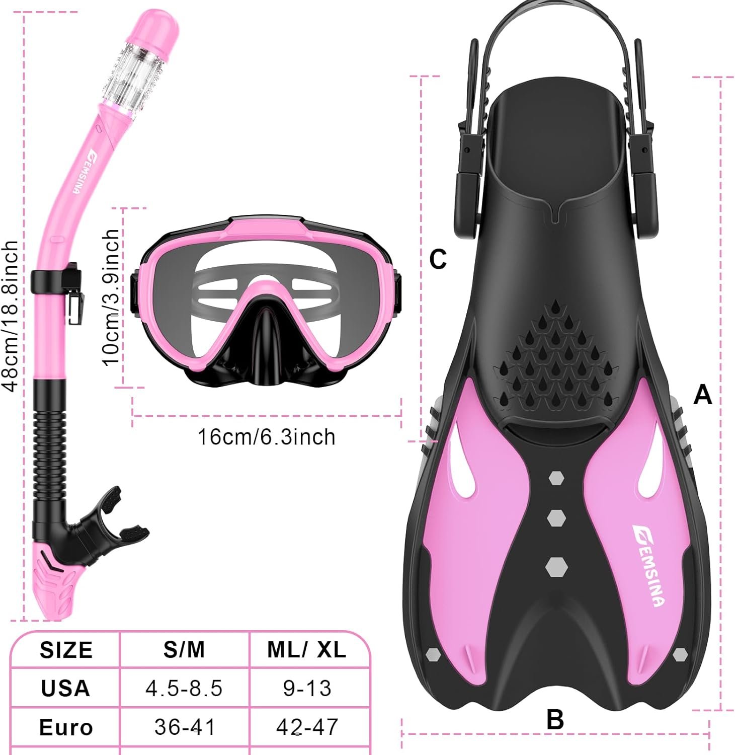 Adjustable Buckles Open Heel Swim Flippers - Image 4